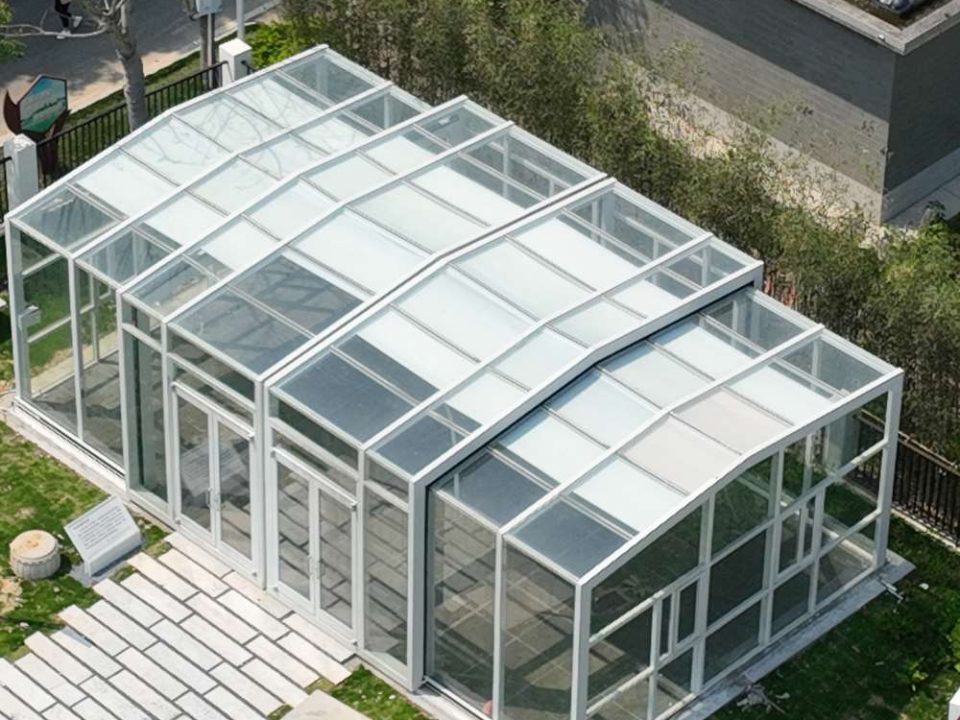 25 Meters Commercial Prefab Sunroom - KAMBO retractable patio enclosures